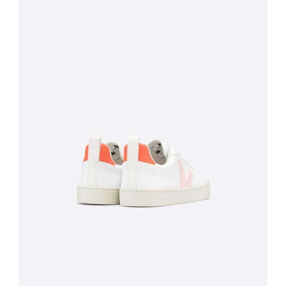 Veja V-10 LACE CWL Schoenen Kinderen White/Orange | BE 790EBC